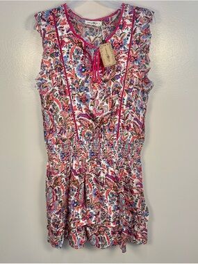 Natural Life Smocked Floral Ruffle Dress